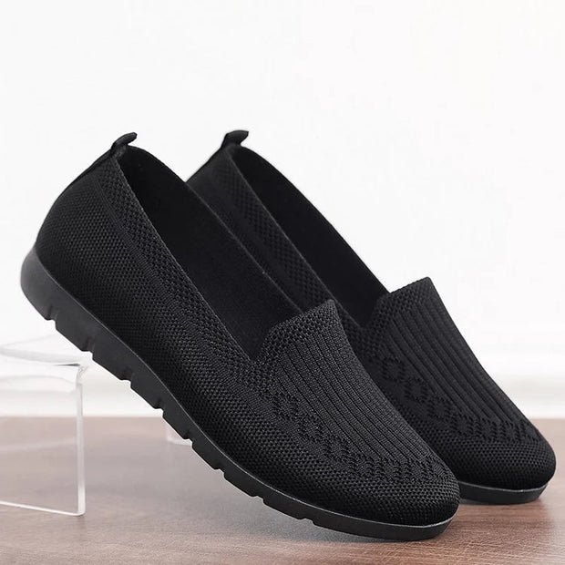 Women's White Sneakers - Orthopedic Mesh Walking Shoes with Arch Support and Non-Slip Soles, Best Walking Shoes for Women