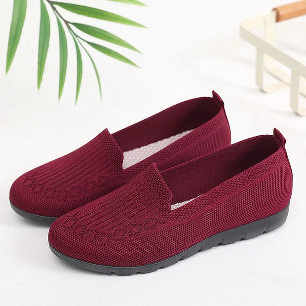 Women's White Sneakers - Orthopedic Mesh Walking Shoes with Arch Support and Non-Slip Soles, Best Walking Shoes for Women