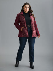 Women's Zipper Coat Black Size M Polyester 1