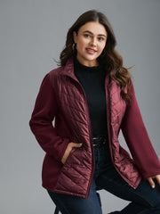 Women's Zipper Coat Black Size M Polyester 2