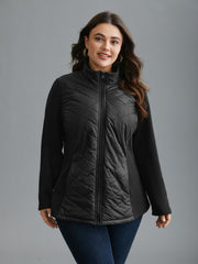 Women's Zipper Coat Black Size M Polyester 4
