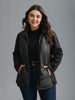 Women's Zipper Coat Black Size M Polyester 6