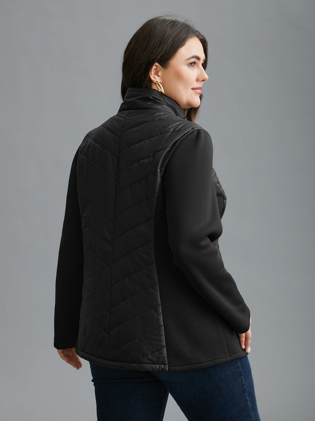 Women's Zipper Coat Black Size M Polyester 8