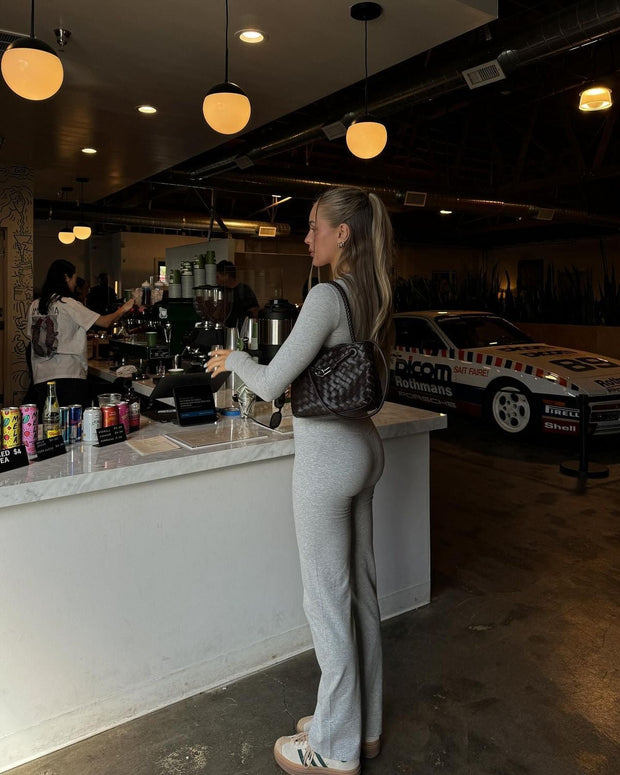 Womens Lounge Set - Crop Top and Flared Pants, Soft-Stretch Loungewear Set for Comfort and Style