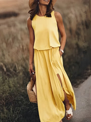 Jonna Maxi Dress – Retro Elegance Sleeveless for a Comfortable and Trendy Look-Cramta