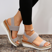 Elliana Ankle Strap Sandals with Stretch for Unmatched Comfort and Style All Day-Cramta