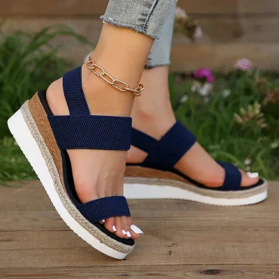 Elliana Ankle Strap Sandals with Stretch for Unmatched Comfort and Style All Day-Cramta