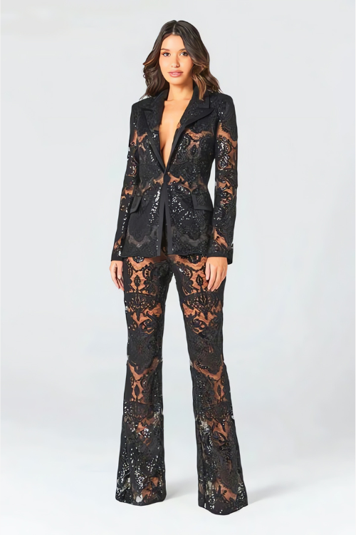Isla Women's Blazer and Trousers Ensemble – Stunning Elegance Perfect for Evenings and Galas-Cramta