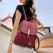 Alena Leather Backpack – Elegant Style and Practicality for Your Daily Use-Cramta