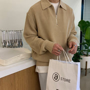 Pull Homme Half Zip Simon - Simple Elegance and Absolute Comfort-Cramta