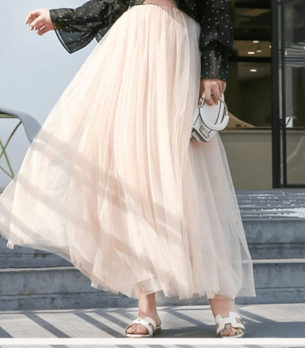 Elegant Long High-Waisted Skirt – Flattering Fit Perfect for All Occasions-Cramta