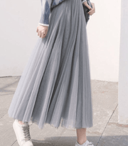 Elegant Long High-Waisted Skirt – Flattering Fit Perfect for All Occasions-Cramta