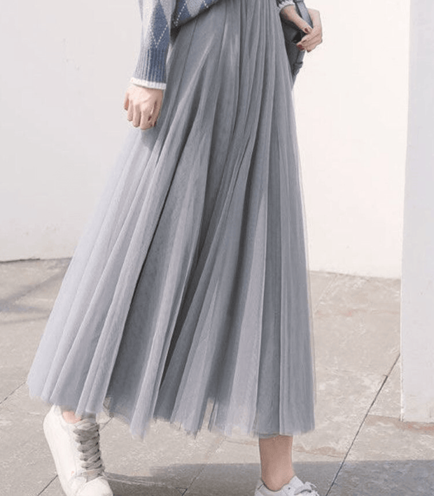 Elegant Long High-Waisted Skirt – Flattering Fit Perfect for All Occasions-Cramta