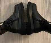 Bonafita Chunky Ankle Boots in Synthetic Leather - Urban Elegance and Unmatched Comfort-Cramta