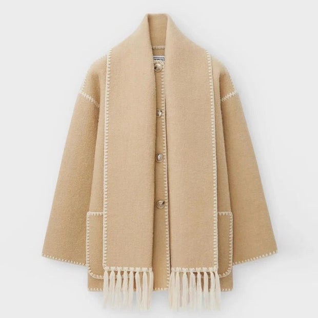 Adele Coat with Integrated Collar – Sophisticated Style and Warm Comfort for Winter-Cramta