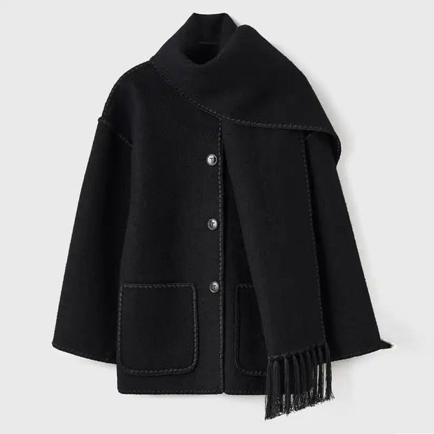 Adele Coat with Integrated Collar – Sophisticated Style and Warm Comfort for Winter-Cramta