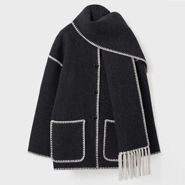 Adele Coat with Integrated Collar – Sophisticated Style and Warm Comfort for Winter-Cramta