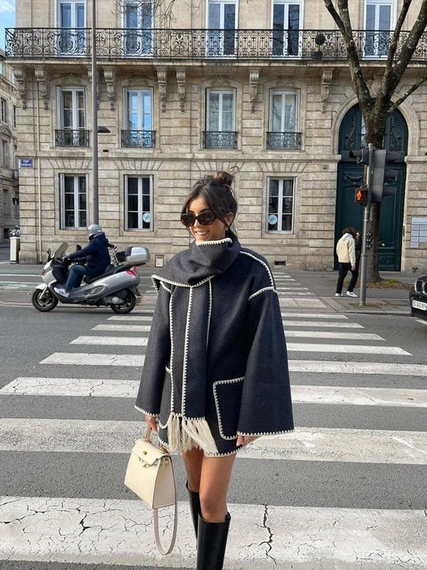 Adele Coat with Integrated Collar – Sophisticated Style and Warm Comfort for Winter-Cramta