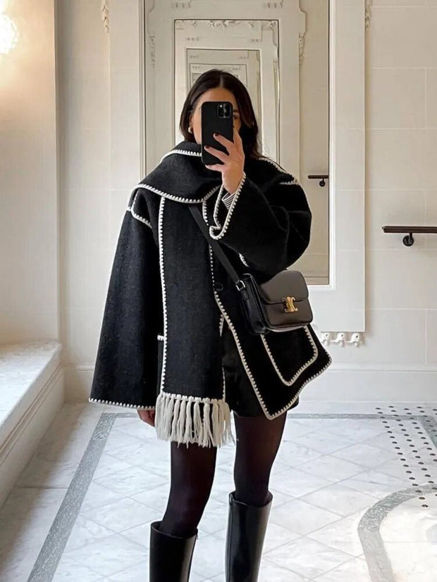 Adele Coat with Integrated Collar – Sophisticated Style and Warm Comfort for Winter-Cramta