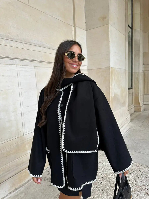 Adele Coat with Integrated Collar – Sophisticated Style and Warm Comfort for Winter-Cramta