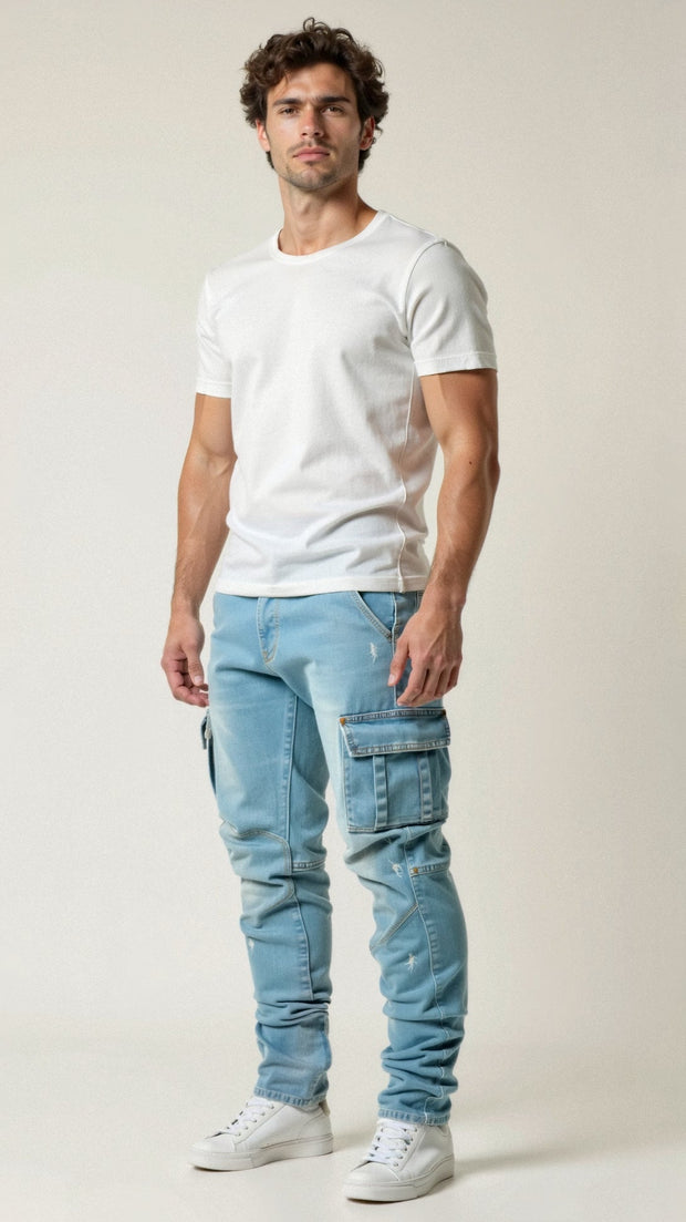 Casper Cargo Jeans – Comfortable Stretch & Modern Style with Functional Pockets-Cramta