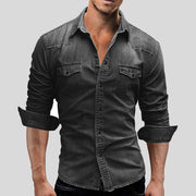 Cedric Denim Shirt - Classic Elegance and Durable Comfort-Cramta