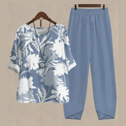 Katarina Ensemble Blouse and Pants – Sophisticated Elegance and Exceptional Comfort for Everyday-Cramta