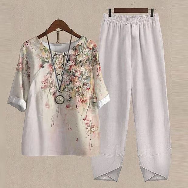 Katarina Ensemble Blouse and Pants – Sophisticated Elegance and Exceptional Comfort for Everyday-Cramta