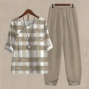 Katarina Ensemble Blouse and Pants – Sophisticated Elegance and Exceptional Comfort for Everyday-Cramta