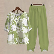 Katarina Ensemble Blouse and Pants – Sophisticated Elegance and Exceptional Comfort for Everyday-Cramta