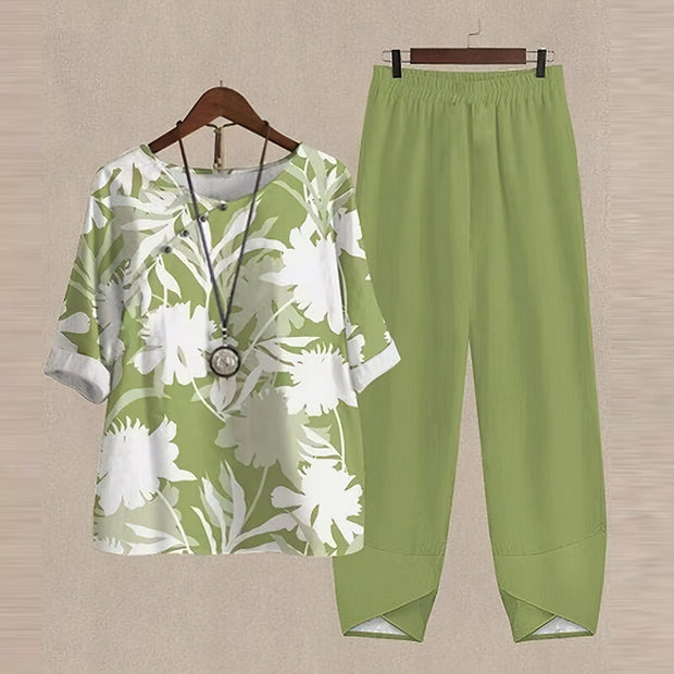 Katarina Ensemble Blouse and Pants – Sophisticated Elegance and Exceptional Comfort for Everyday-Cramta