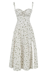 Kiana Midi Dress with Corset – Elegant Silhouette and Flowing Fit for All Occasions-Cramta