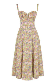 Kiana Midi Dress with Corset – Elegant Silhouette and Flowing Fit for All Occasions-Cramta