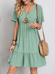 Phoebe Pleated Dress - Casual Elegance and Light Comfort for a Perfect Daily Look-Cramta