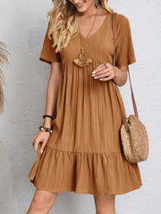 Phoebe Pleated Dress - Casual Elegance and Light Comfort for a Perfect Daily Look-Cramta