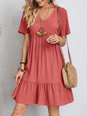 Phoebe Pleated Dress - Casual Elegance and Light Comfort for a Perfect Daily Look-Cramta