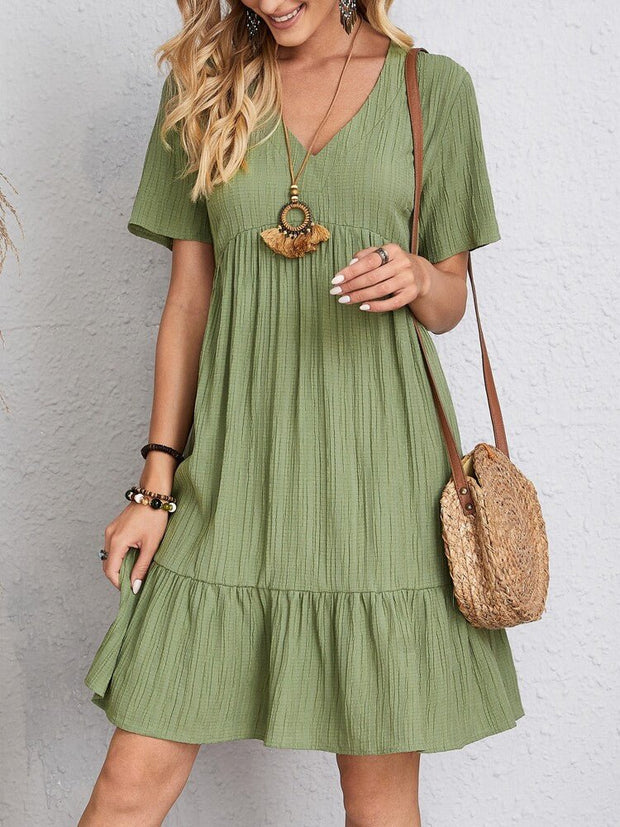 Phoebe Pleated Dress - Casual Elegance and Light Comfort for a Perfect Daily Look-Cramta