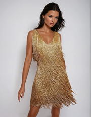 Zara Short Dress – Elegance and Fluidity with Fringe Details for an Unforgettable Look-Cramta