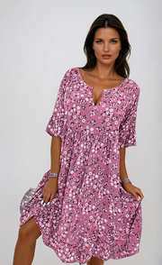 Sophie Midi Dress – Charming Floral Elegance for a Feminine and Sophisticated Style-Cramta